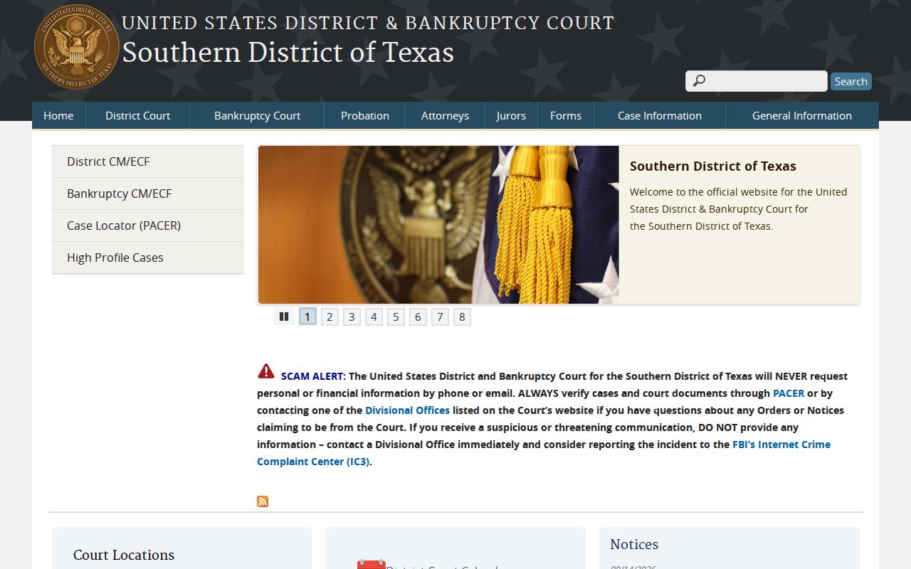 Willacy County federal warrant route: Southern District of Texas court