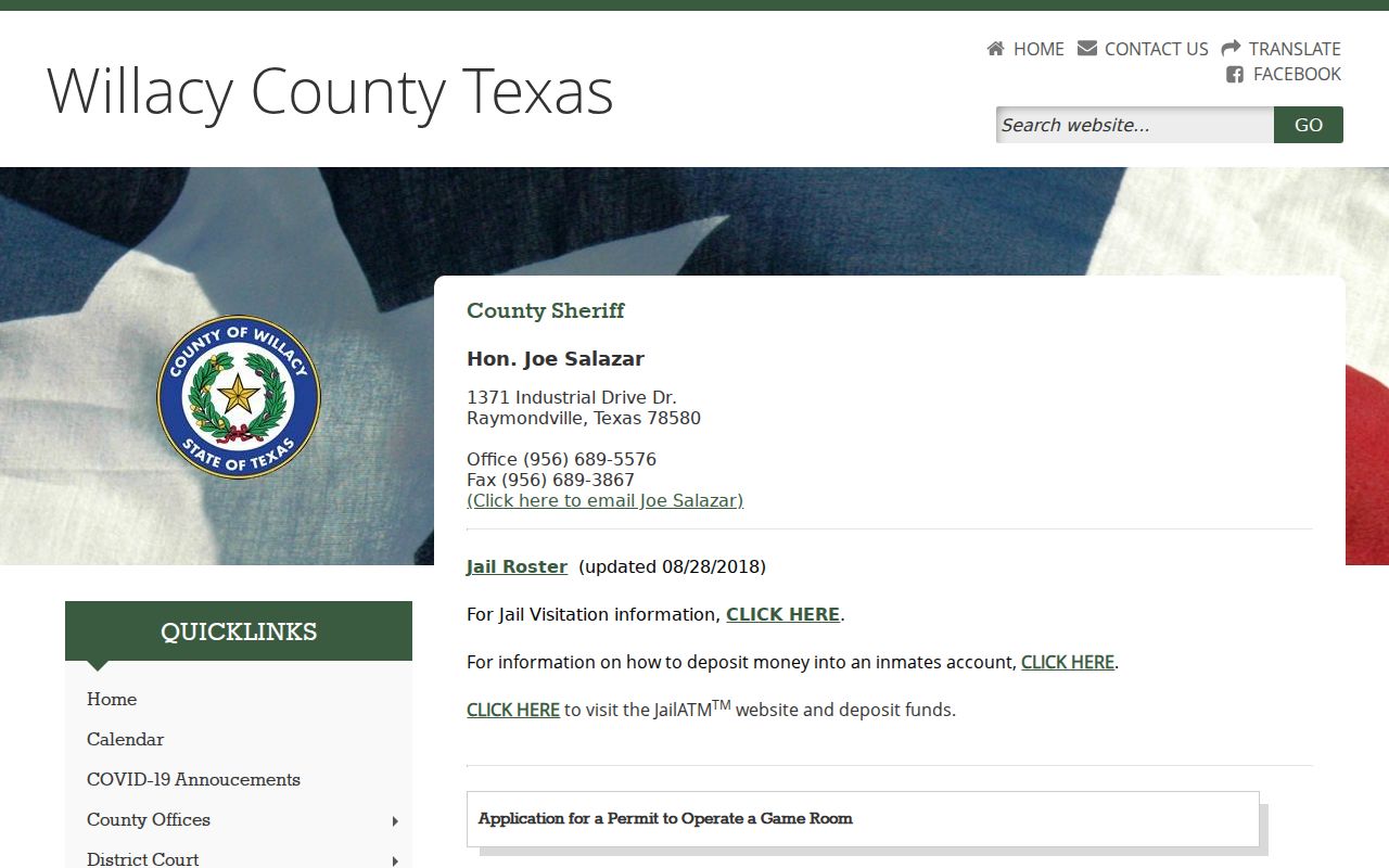 Willacy County most wanted program: official Sheriff’s Office page